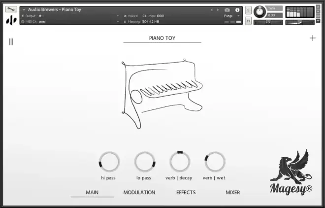 Piano Toy Stereo Version KONTAKT-MaGeSY